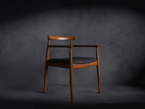 中式木质靠椅3D模型设计